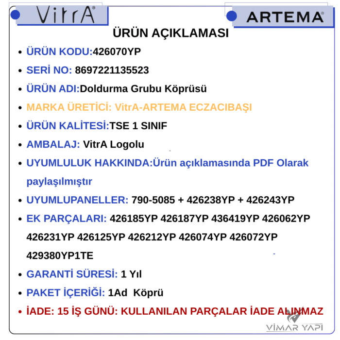 GÜNCEL TASARIM (1100 x 1100 piksel) (4) 426070YP Doldurma Grubu Köprüsü (790 Panel uyumlu) - Görsel 5