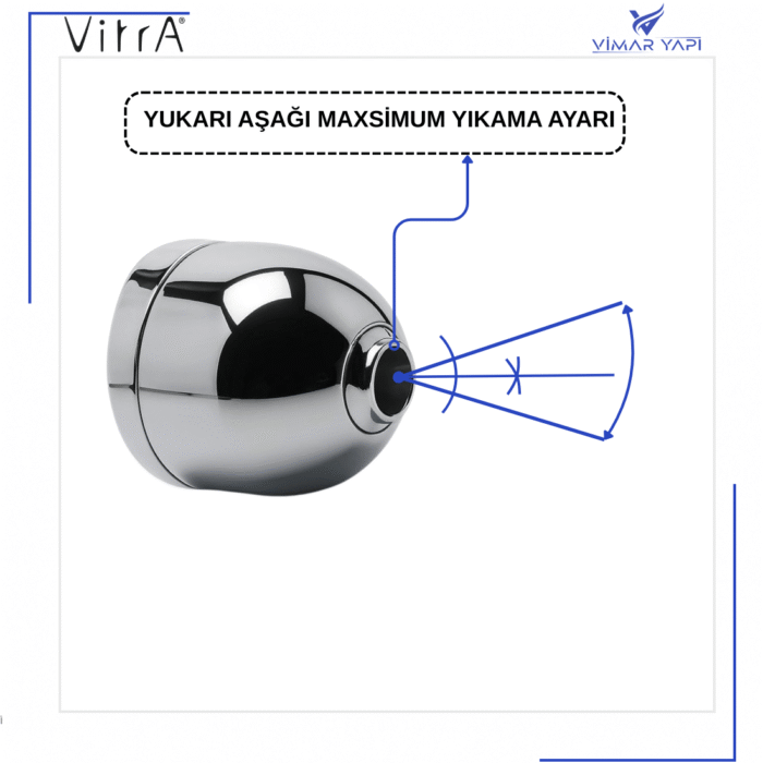 311463YP1TE VitrA-TaharetUcu FıskiyeAyarlı Krom (TK17°) - Görsel 2