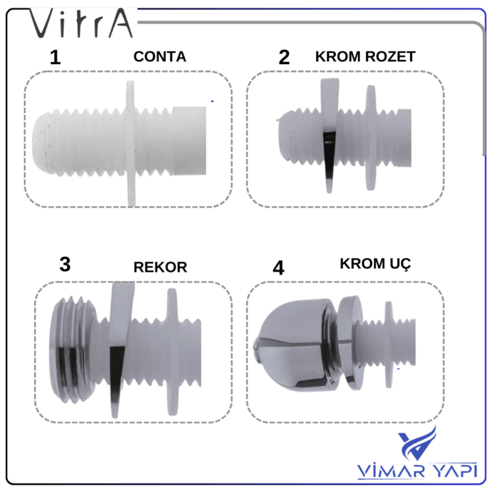 311464YP1TE VitrA-Taharet Ucu Fıskiye Ayarlı Krom(TK8°) - Görsel 3