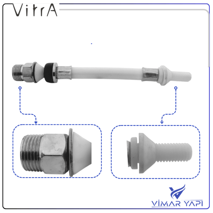 GÜNCEL TASARIM (1100 x 1100 piksel) 311347YP1TE VitrA-A100 Asma Klzt Tip Taharet Hortumu - Görsel 1