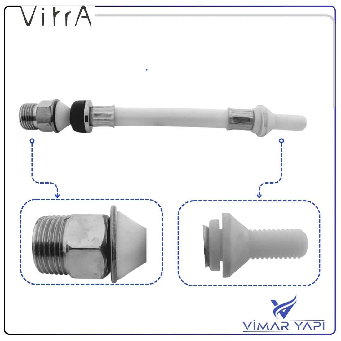 311347YP1TE VitrA-A100 Asma Klzt Tip Taharet Hortumu - Görsel 1