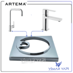 A2462301YP Flo S Eviye+Lavabo Alt Rozet - Görsel 2