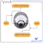 311464YP1TE VitrA-Taharet Ucu Fıskiye Ayarlı Krom(TK8°) - Görsel 2