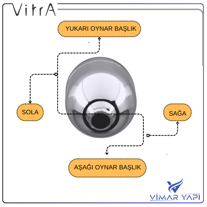 311464YP1TE VitrA-Taharet Ucu Fıskiye Ayarlı Krom(TK8°) - Görsel 2