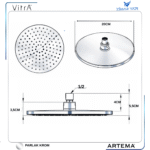 A3364001YP Duş Başlığı  MDS 20X20 - Görsel 2