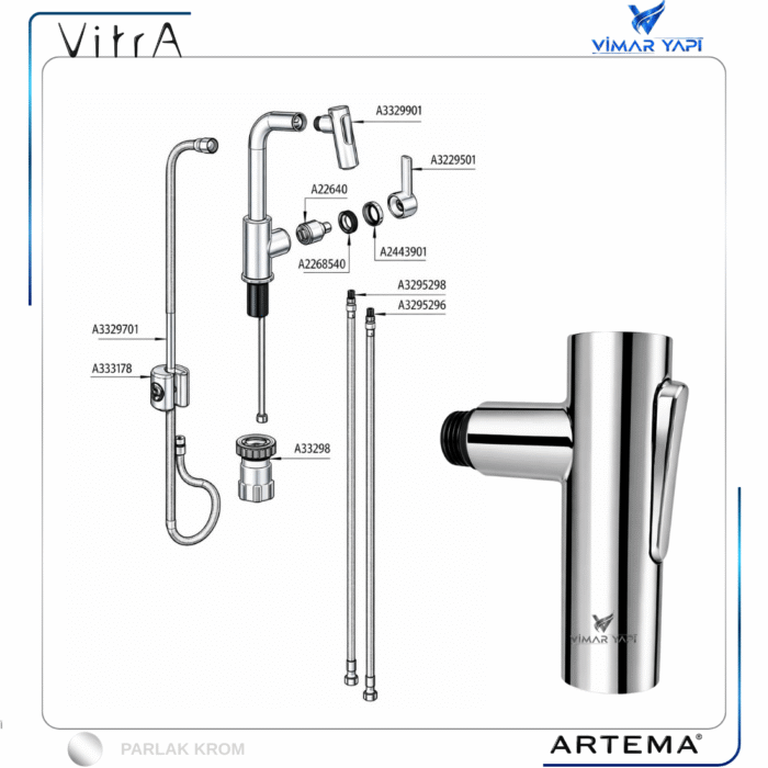 A3329901YP El Duşu Pull Out (A42146 Uyumlu) - Görsel 3
