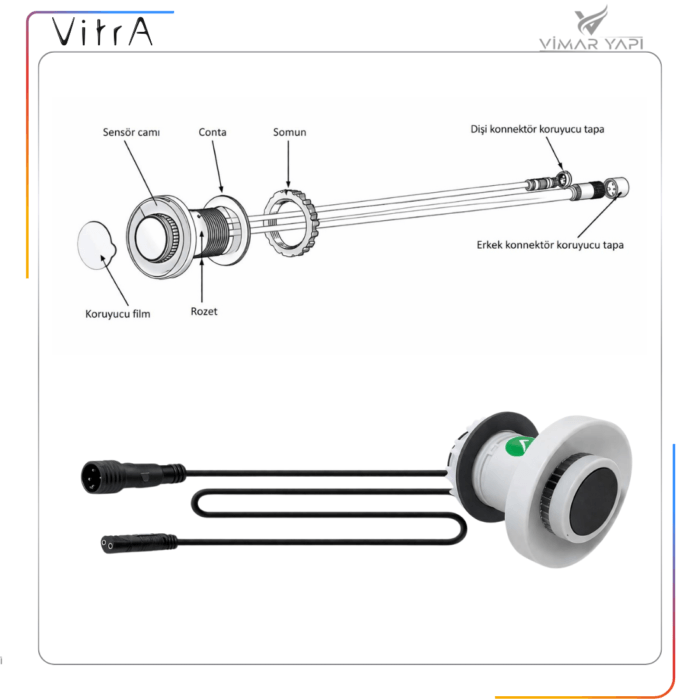 325084YP1TE SentoTemassız Taharet Sensor Grubu-Gri - Görsel 3