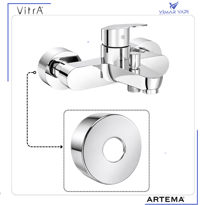 A2435501YP ARTEMA-Banyo bataryası Rozet-Ø75 mm - Görsel 2