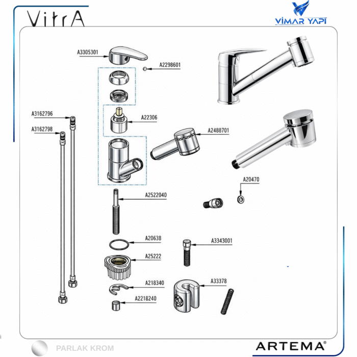 A2488701YP Pull Out El Duşu - Görsel 2