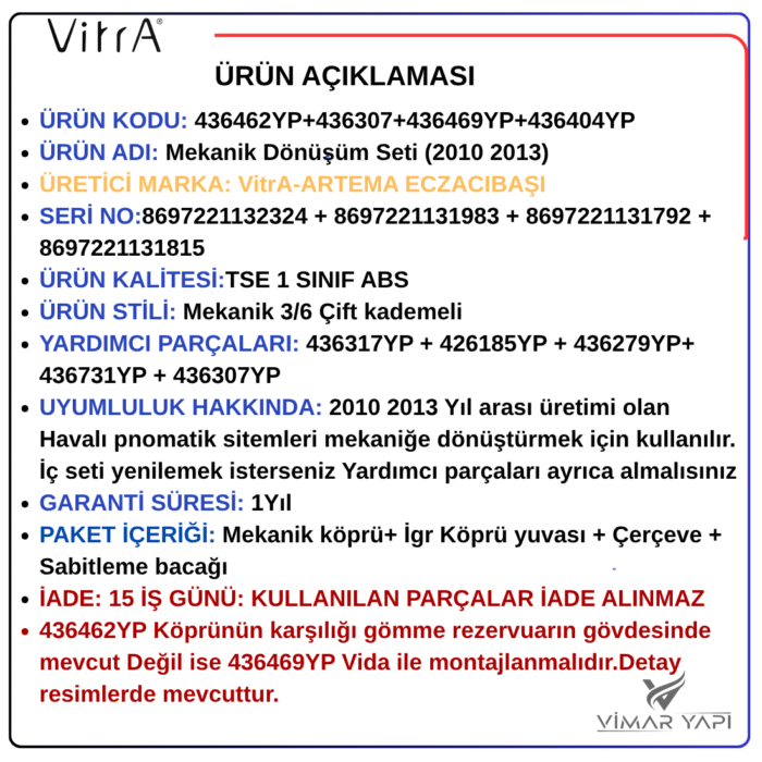 Mekanik Dönüşüm Seti (2010 2013)2 Mekanik Dönüşüm Seti (2010 2013)436462YP+436307+436469YP+436404YP - Görsel 3
