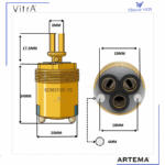 A33429YP ARTEMA-Düz Kartuş_Ø25-Flush_Origin 0000000222 - Görsel 3