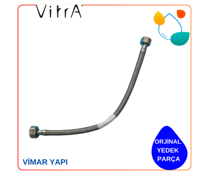 new product (Facebook Post) (Facebook Gönderisi) (2) 426187YP VitrA- 1/2"x3/8" Çelik Örgülü Flex hortum 40cm - Görsel 3