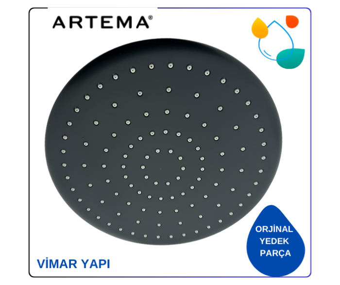 new product (Facebook Post) (Facebook Gönderisi) (33) A3728792YP ARTEMA-Siyah 26 cm Duş Başlığı - Solex - Görsel 4