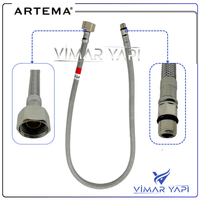 A3157598YP Flex Hortum - M10x1x18xG3/8 L700MM DN6(10' Sıcak - Görsel 3