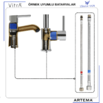 A3162796YP 	 Flex Hortum - M10x1x18xG3/8 50CM  DN6 Mavi - Görsel 2
