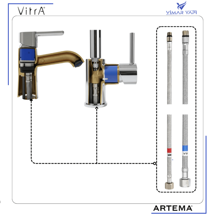 A3157596YP Flex Hortum - M10x1x18xG3/8 70CM DN6 Soğuk - Görsel 4