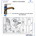A3162798YP  Flex Hortum - M10x1x18xG3/8 50CM  DN6(10' Sıcak - Görsel 3