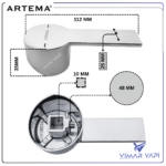 A3298501YP Kumanda Kolu Flo S (Ankastre Banyo) - Görsel 2