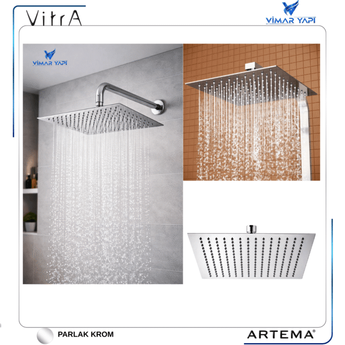A45673 Lite LS Duş Başlığı 30 Cm Kare, krom - Görsel 3