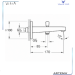 A42740 Root Square Çıkış Ucu Duş Kumandalı - Görsel 3