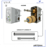 A2556401YP+A2556501YP Ankastre Duş Kumanda Uzatma Ara Parçası - Görsel 3