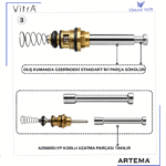 A2556401YP+A2556501YP Ankastre Duş Kumanda Uzatma Ara Parçası - Görsel 5