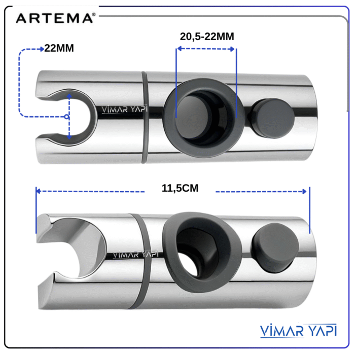 GÜNCEL TASARIM (1100 x 1100 piksel) (8) A3374801YP Oynar Askı A3348601 Kolon Duş 22MM - Görsel 1