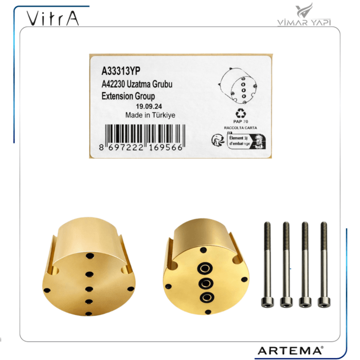 A33313YP Ankastre Lavabo Batarya Uzatması 4 cm (A42230) - Görsel 5