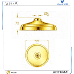 A3311423YP Klasik Duş Başlığı - Altın - Görsel 2