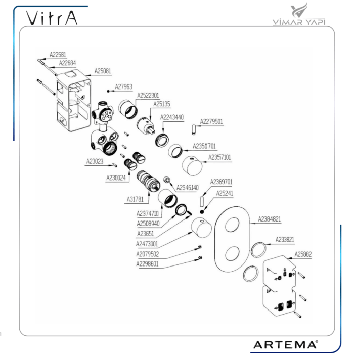 A33159YP Termostatik.Gövde Uzatma Grubu - A47025 - Görsel 4