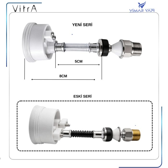 325076YP1TE Rimex Rozet taharet borusu-55mm - Görsel 3