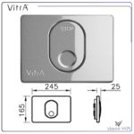 701-1080 VitrA Kumanda Paneli Durdurmalı Parlak Krom - Görsel 2