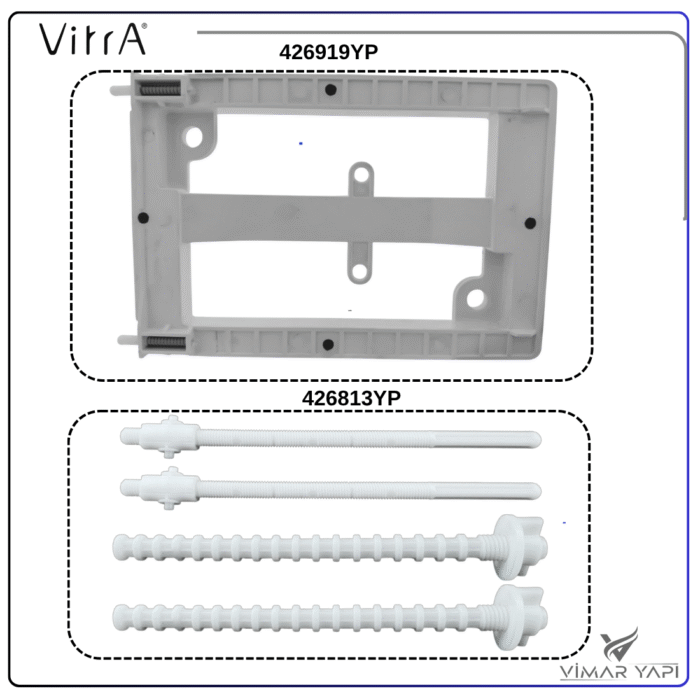 711-1080222 701-1080 VitrA Kumanda Paneli Durdurmalı Parlak Krom - Görsel 3