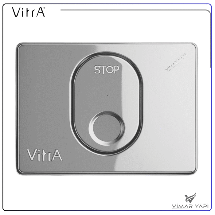 711-1080222222 701-1080 VitrA Kumanda Paneli Durdurmalı Parlak Krom - Görsel 1