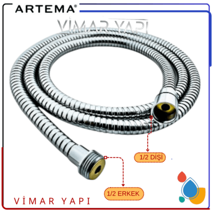 A3036901YP ARTEMA Gr. Spiral G1/2 - G1/2 Küvet Bat İçin