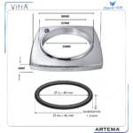 A31438YP Grup Rozet Q-LINE Lavabo Eviye - Görsel 2