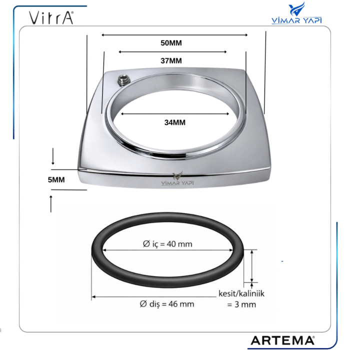 A31438YP Grup Rozet Q-LINE Lavabo Eviye - Görsel 2