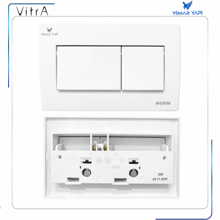 437011YP VitrA Kumanda Panel Beyaz (Norm)Ön kısım. - Görsel 2
