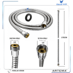 A3036901YP Gr. Spiral G1/2 - G1/2 Küvet Bat İçin - Görsel 2