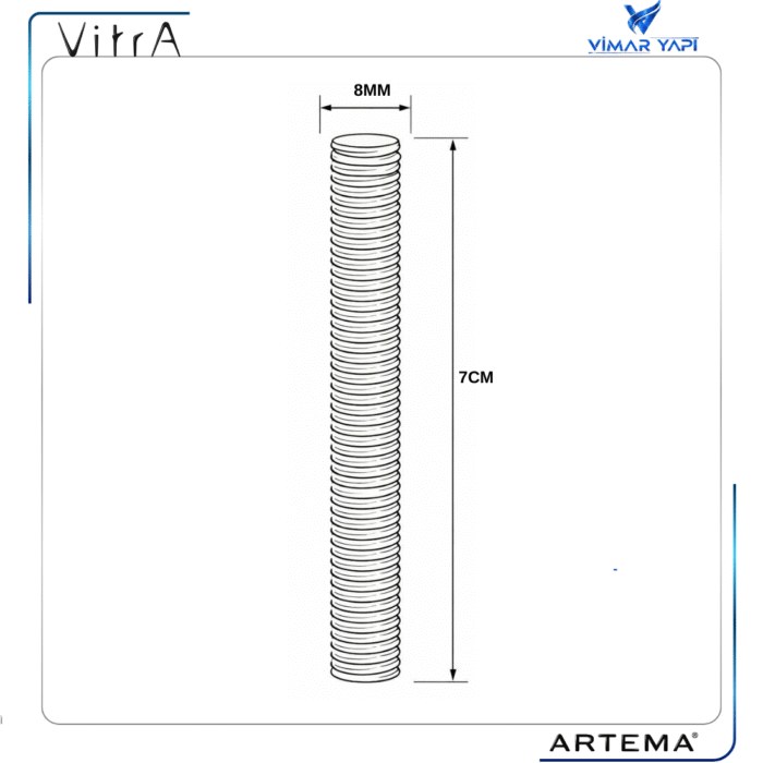 A33303YP Gr.Tespit Plaka+Saplama_M8/L=70 - Görsel 2