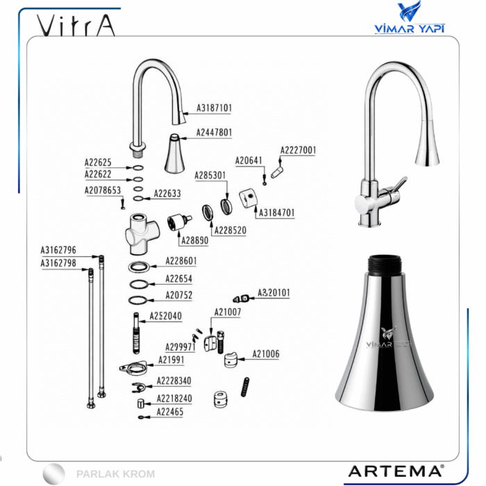 A2447801YP Pull Down El Duşu - Görsel 3