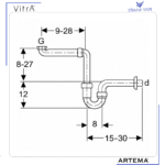 6606583YP VitrA Miral lavabo P tip sifon 600 85003 - Görsel 4