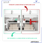 6606583YP VitrA Miral lavabo P tip sifon 600 85003 - Görsel 2
