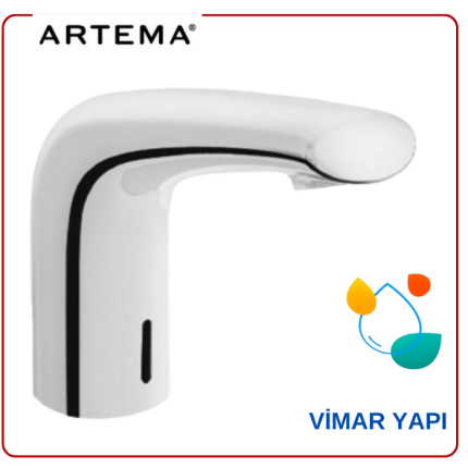 A47104 ARTEMA Wing Fotoselli Lavabo Bataryası (Elektrikli - Çift Su Girişli)