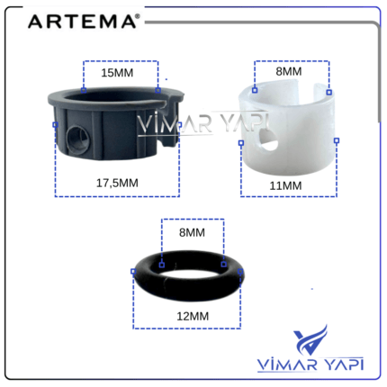 A20623YP O-Ring 2x8 +A23104YP Üst Yataklama Contası+A23531YP Conta