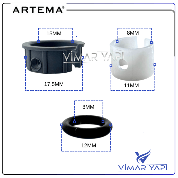 A20623YP  O-Ring 2x8 +A23104YP  Üst Yataklama Contası+A23531YP  Conta - Görsel 3