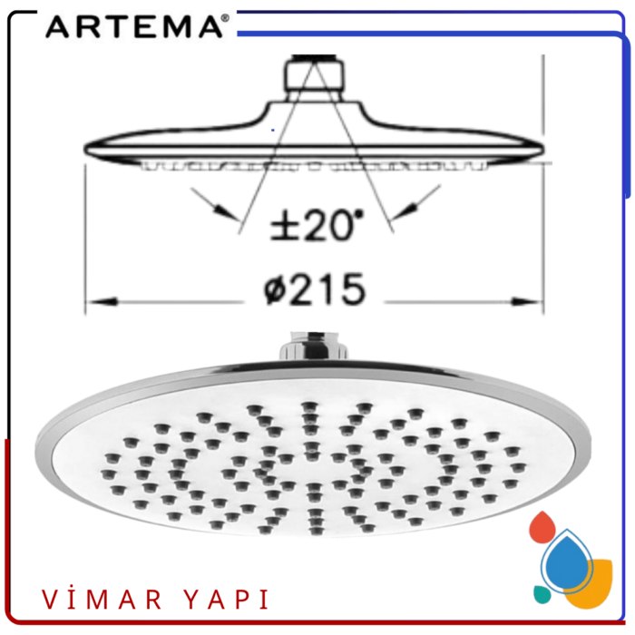 GÜNCEL TASARIM (1100 x 1100 piksel) (6) A3340701YP Duş Başlığı 729211 22X22 - Görsel 3