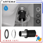 A33786YP ARTEMA Alt Bağlantı Seti M32x1,5 Armatür montaj seti - Görsel 2