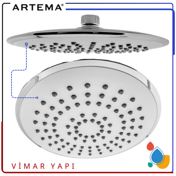 GÜNCEL TASARIM (1100 x 1100 piksel) A3340701YP Duş Başlığı 729211 22X22 - Görsel 1