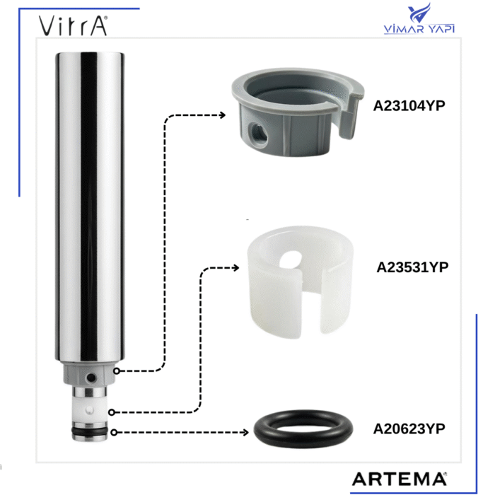 A20623YP  O-Ring 2x8 +A23104YP  Üst Yataklama Contası+A23531YP  Conta - Görsel 1